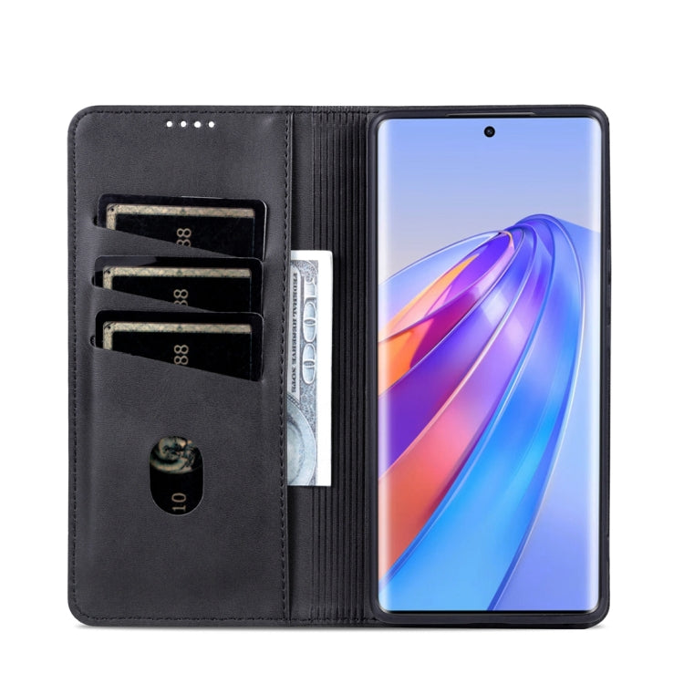 For Honor X50 AZNS Magnetic Calf Texture Flip Leather Phone Case