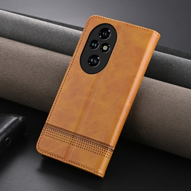 For Honor 200 AZNS Magnetic Calf Texture Flip Leather Phone Case