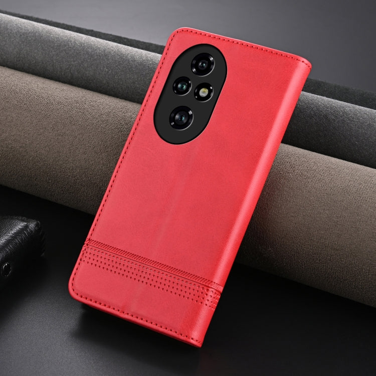 For Honor 200 AZNS Magnetic Calf Texture Flip Leather Phone Case