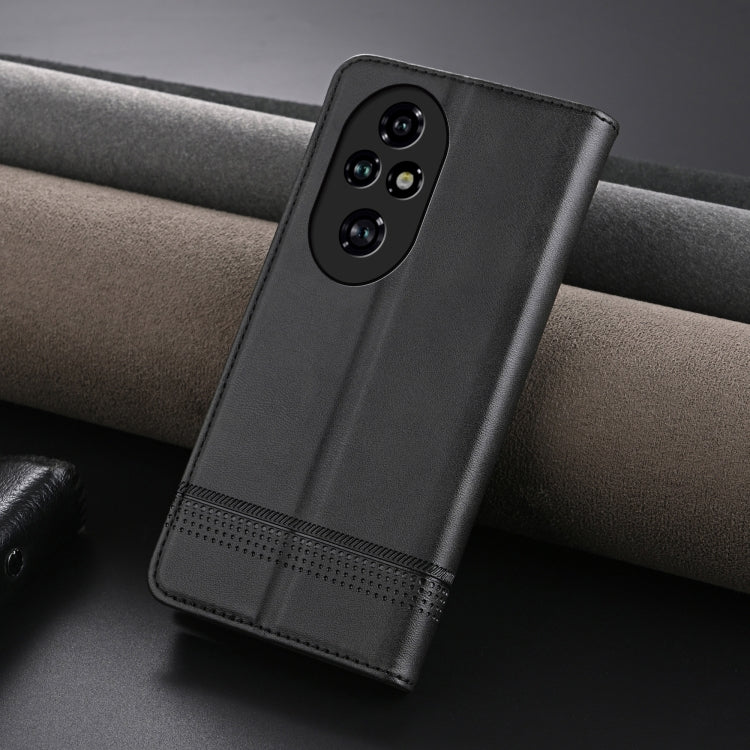 For Honor 200 Pro AZNS Magnetic Calf Texture Flip Leather Phone Case
