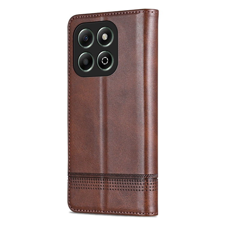 For Honor X6b AZNS Magnetic Calf Texture Flip Leather Phone Case