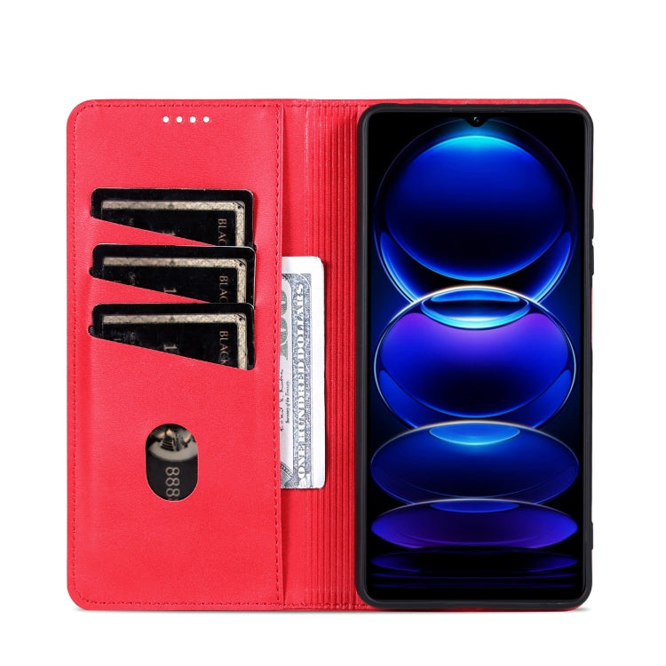 For Honor X6b AZNS Magnetic Calf Texture Flip Leather Phone Case