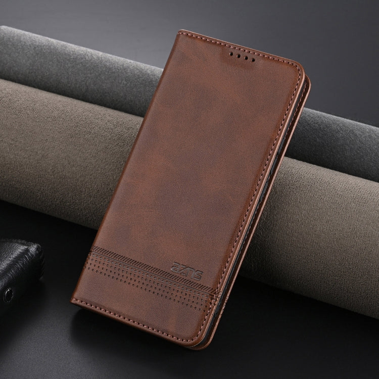 For Honor X60i AZNS Magnetic Calf Texture Flip Leather Phone Case