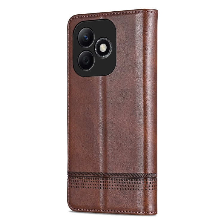 For Honor X60i AZNS Magnetic Calf Texture Flip Leather Phone Case