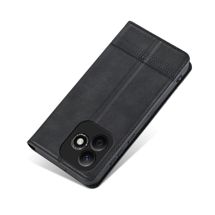 For Honor X60i AZNS Magnetic Calf Texture Flip Leather Phone Case