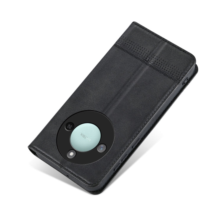 For Honor X60 AZNS Magnetic Calf Texture Flip Leather Phone Case
