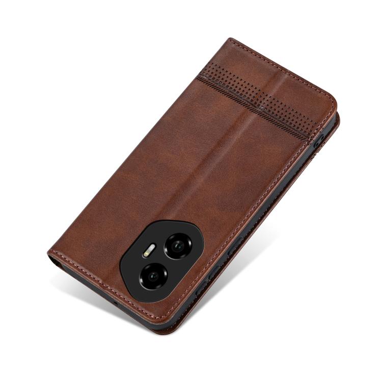 For Honor 300 AZNS Magnetic Calf Texture Flip Leather Phone Case
