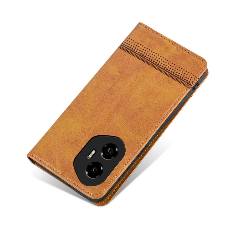For Honor 300 AZNS Magnetic Calf Texture Flip Leather Phone Case