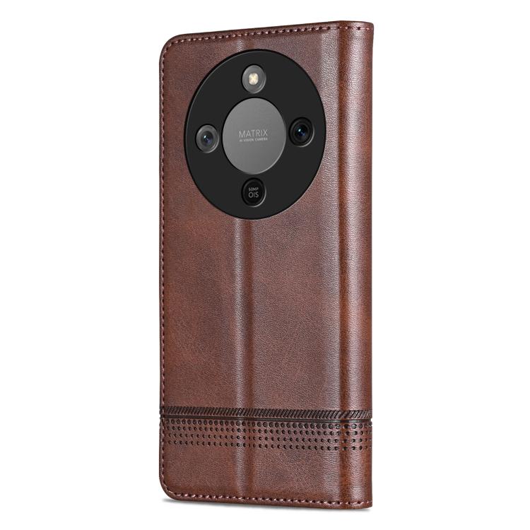 For Honor X70 5G AZNS Magnetic Calf Texture Flip Leather Phone Case