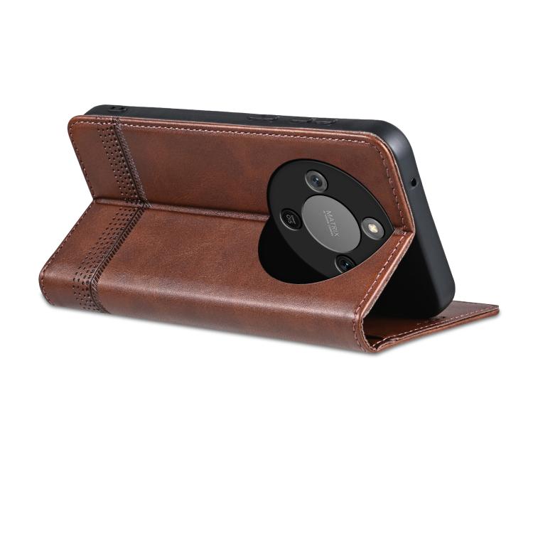 For Honor X70 5G AZNS Magnetic Calf Texture Flip Leather Phone Case