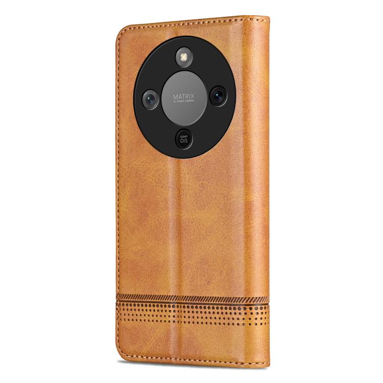 For Honor X70 5G AZNS Magnetic Calf Texture Flip Leather Phone Case