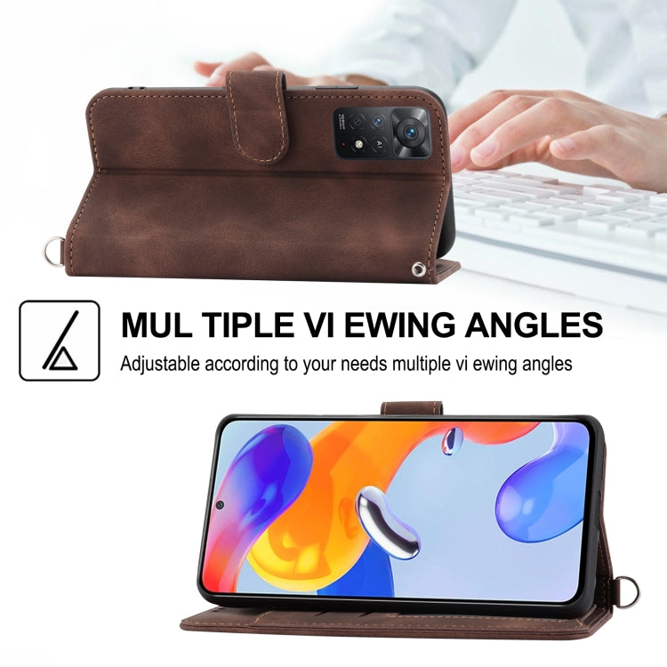 For Xiaomi Redmi K60/K60 Pro Skin-feel Flowers Embossed Wallet Leather Phone Case