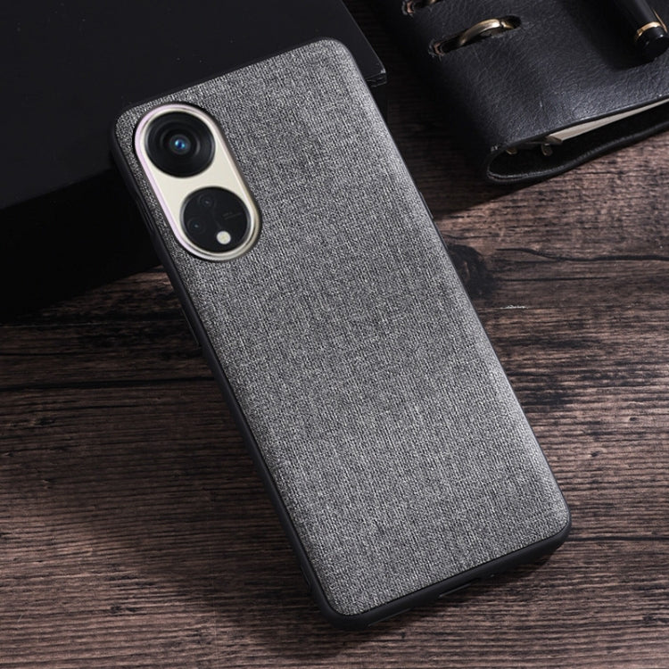 For OPPO Reno8 T 5G Cloth Texture PU + TPU Phone Case