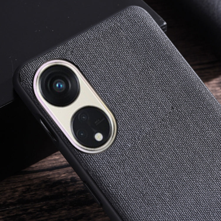 For OPPO Reno8 T 5G Cloth Texture PU + TPU Phone Case