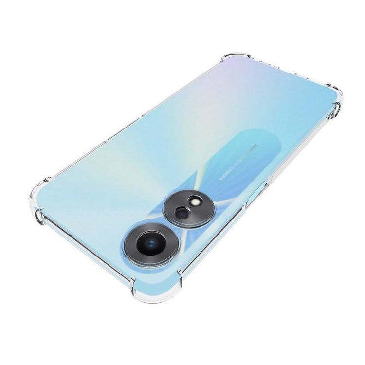 For OPPO A58 / A58X / A78 Shockproof Non-slip Thickening TPU Phone Case(Transparent)