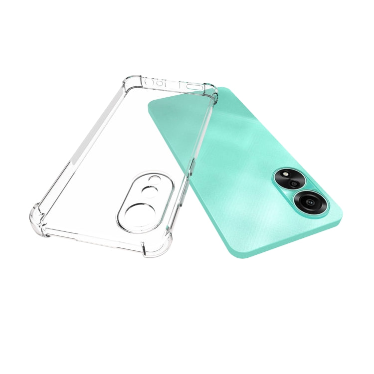 For OPPO A78 4G Shockproof Non-slip Thickening TPU Phone Case(Transparent)