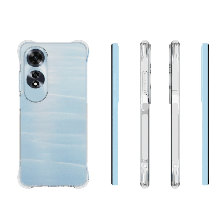For OPPO A60 4G Shockproof Non-slip Thickening TPU Phone Case - Transparent