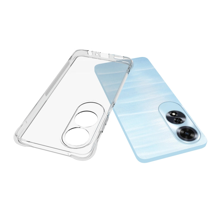 For OPPO A60 4G Shockproof Non-slip Thickening TPU Phone Case - Transparent