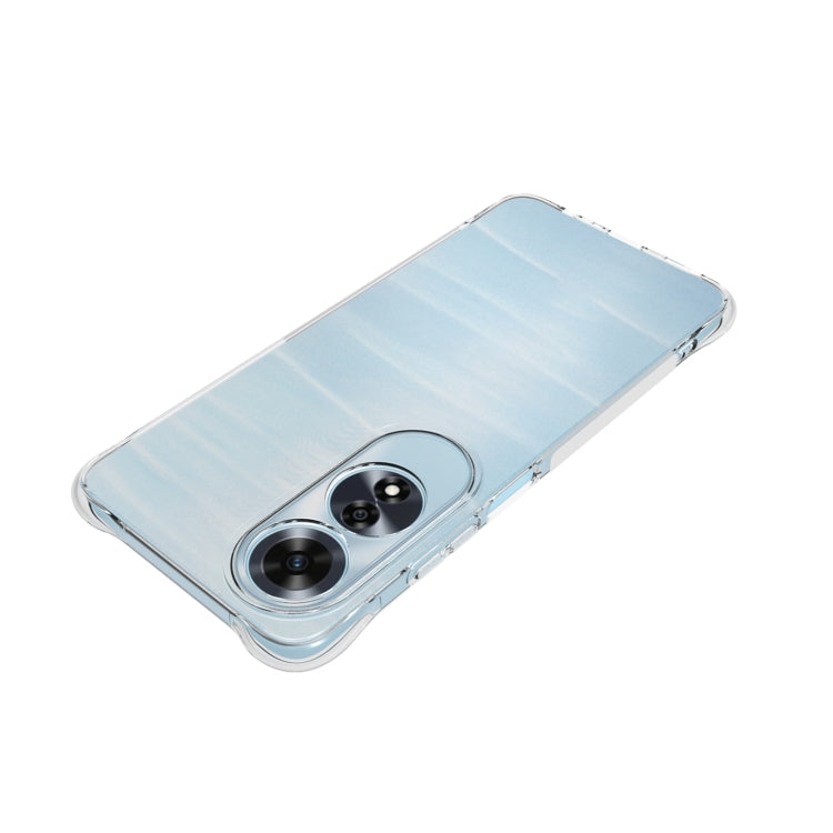 For OPPO A60 4G Shockproof Non-slip Thickening TPU Phone Case - Transparent
