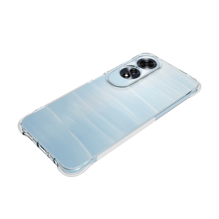 For OPPO A60 4G Shockproof Non-slip Thickening TPU Phone Case - Transparent