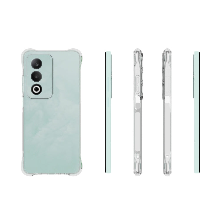 For OPPO A3 Pro 5G Global Shockproof Non-slip Thickening TPU Phone Case - Transparent
