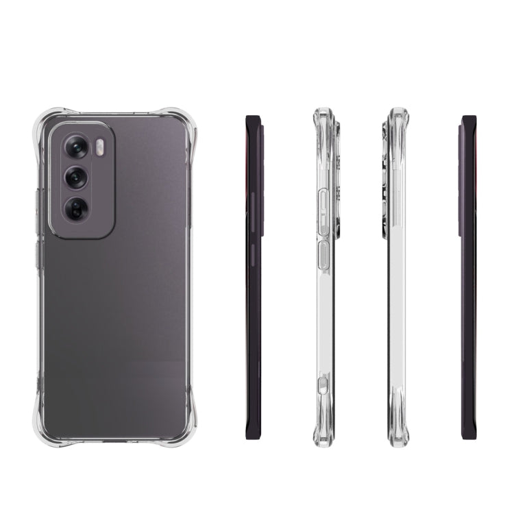 For OPPO Reno12 5G Global Shockproof Non-slip Thickening TPU Phone Case - Transparent