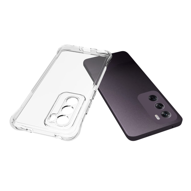 For OPPO Reno12 5G Global Shockproof Non-slip Thickening TPU Phone Case - Transparent