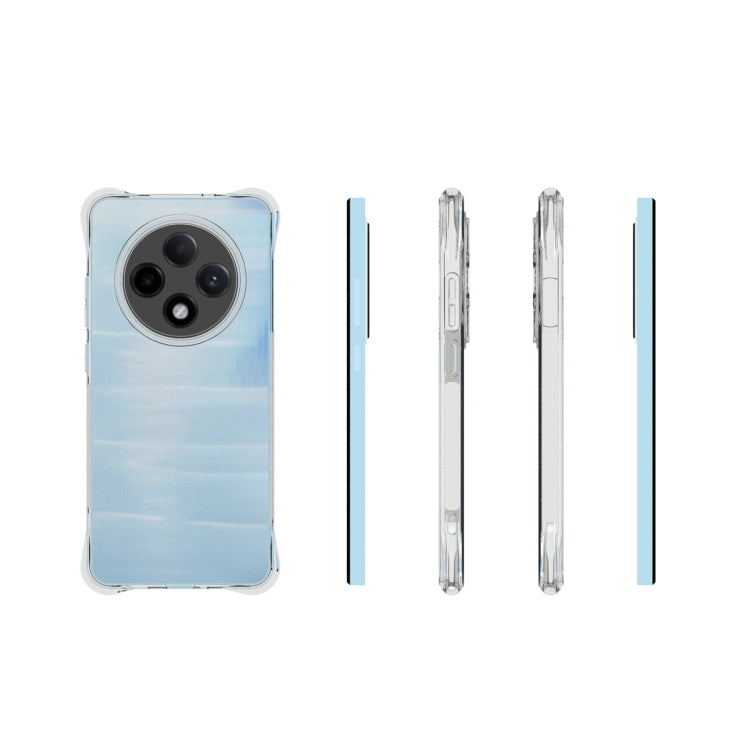For OPPO Reno12 F 5G Global Shockproof Non-slip Thickening TPU Phone Case - Transparent