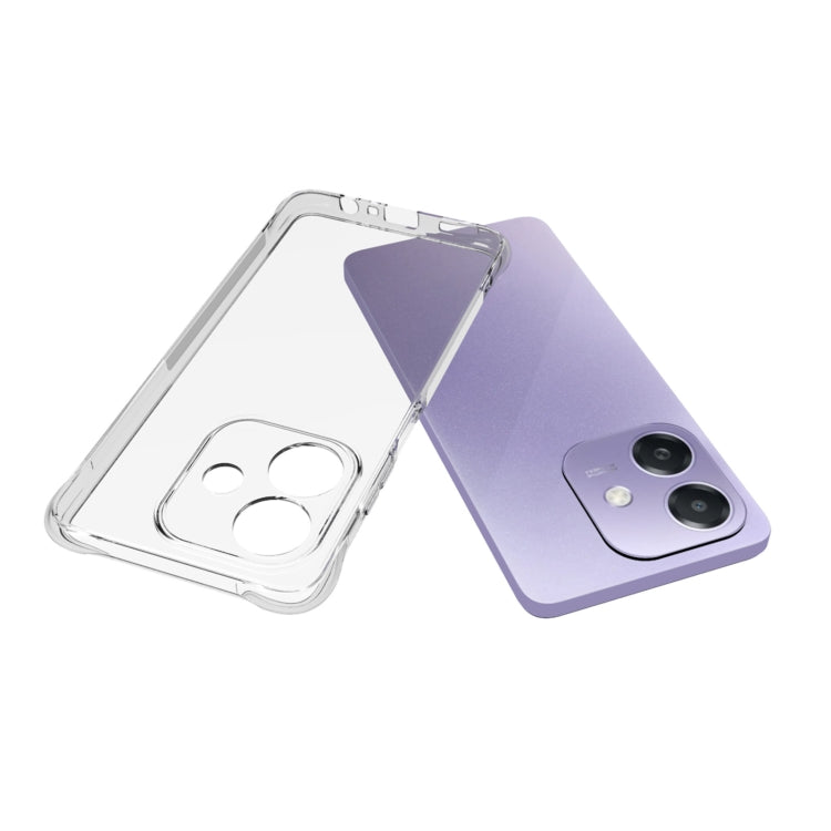 For OPPO A3x 5G Global Shockproof Non-slip Thickening TPU Phone Case - Transparent