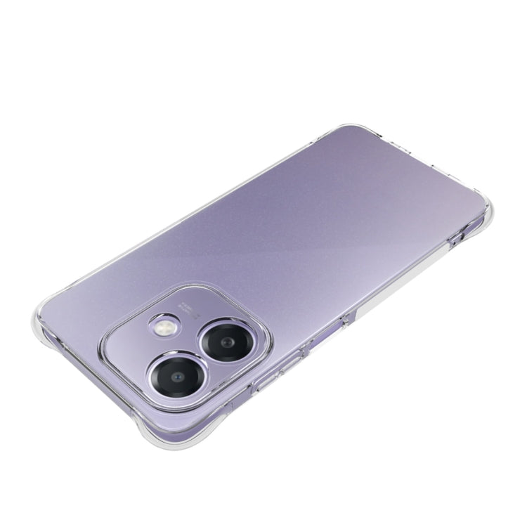 For OPPO A3x 5G Global Shockproof Non-slip Thickening TPU Phone Case - Transparent
