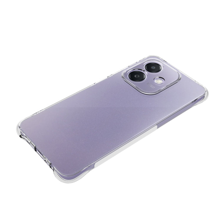 For OPPO A3x 5G Global Shockproof Non-slip Thickening TPU Phone Case - Transparent