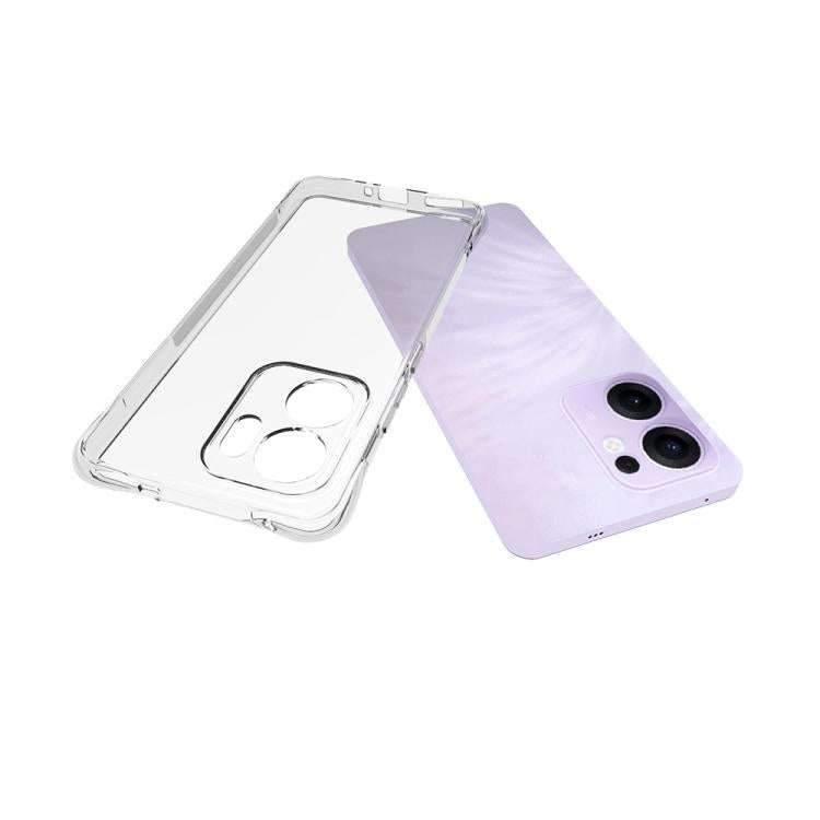 For OPPO Reno13 F 5G Shockproof Non-slip Thickening TPU Phone Case - Transparent