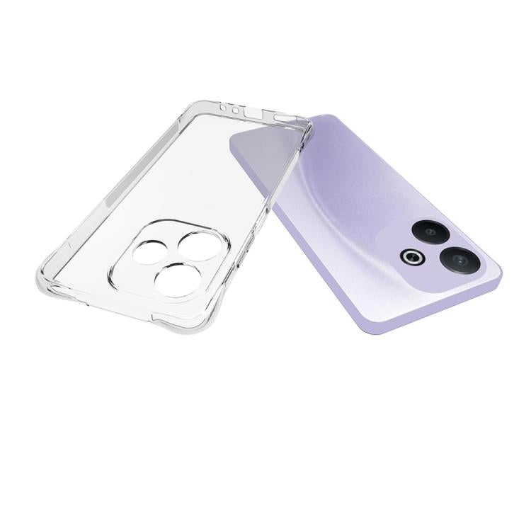 For OPPO A5 Pro 5G Shockproof Non-slip Thickening TPU Phone Case - Transparent