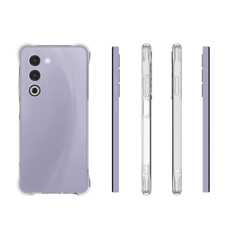 For OPPO A5 5G Global Shockproof Non-slip Thickening TPU Phone Case - Transparent