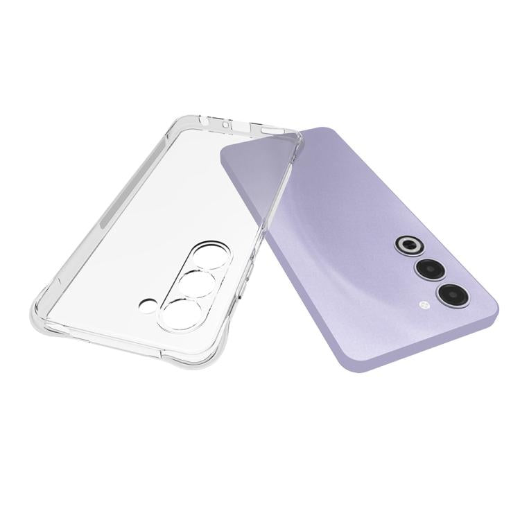 For OPPO A5 5G Global Shockproof Non-slip Thickening TPU Phone Case - Transparent