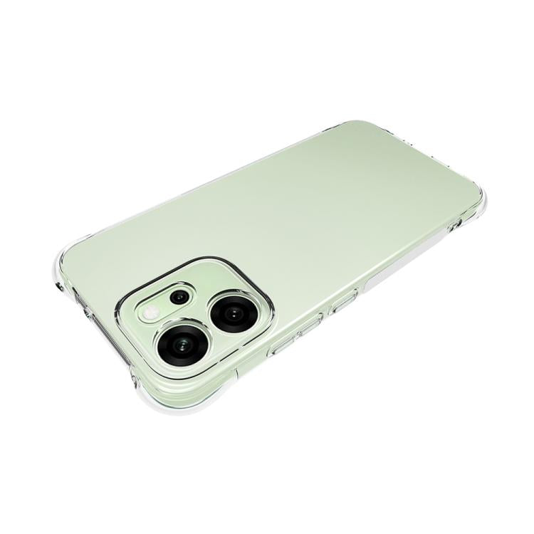 For OPPO Reno14 5G Global Shockproof Non-slip Thickening TPU Phone Case - Transparent