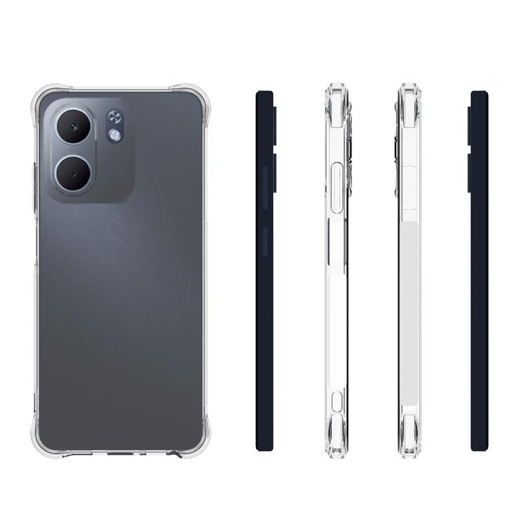 For OPPO A5x 4G / 5G Shockproof Non-slip Thickening TPU Phone Case - Transparent