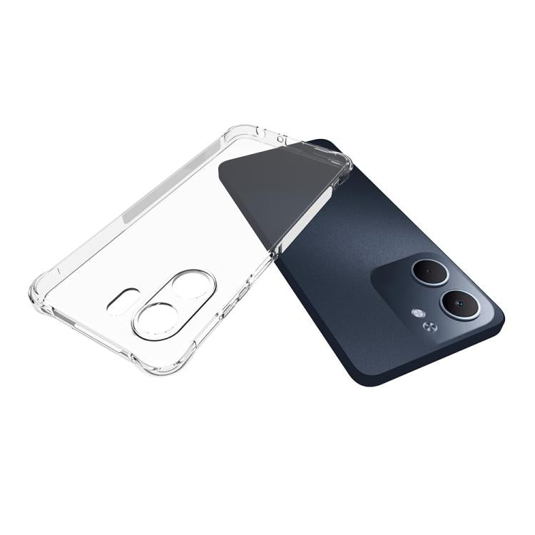 For OPPO A5x 4G / 5G Shockproof Non-slip Thickening TPU Phone Case - Transparent