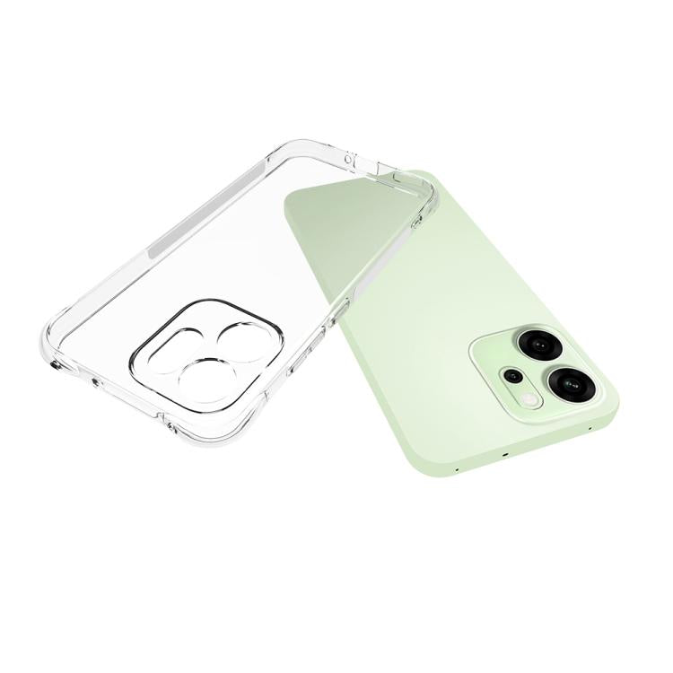 For OPPO Reno14 F 5G Shockproof Non-slip Thickening TPU Phone Case - Transparent