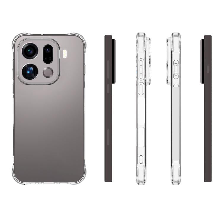 For OPPO Find X9 Pro 5G Shockproof Non-slip Thickening TPU Phone Case - Transparent