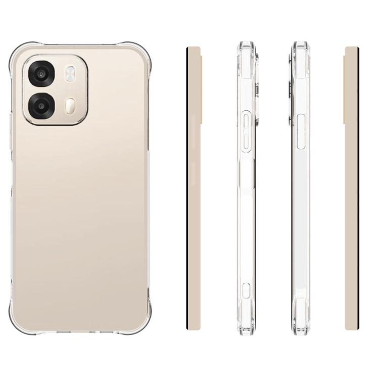 For OPPO A6s 5G / A6 5G / A6 4G Global Shockproof Non-slip Thickening TPU Phone Case - Transparent