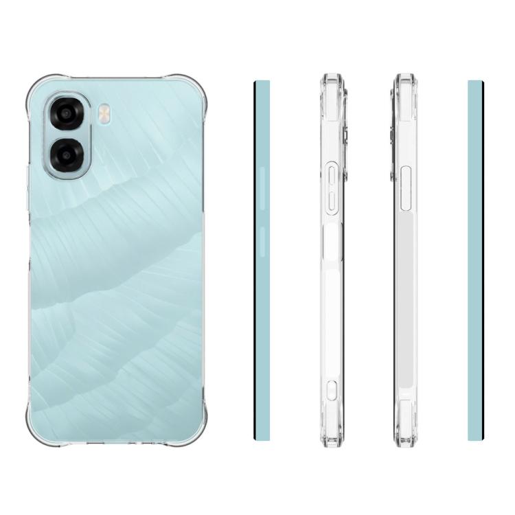 For OPPO A6x 4G / 5G Shockproof Non-slip Thickening TPU Phone Case - Transparent