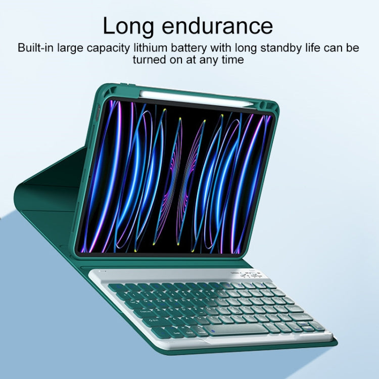 HB102 Magnetic Detachable Rotatable Bluetooth Keyboard Leather Case For iPad 10.2 2021 / 2020 / 2019
