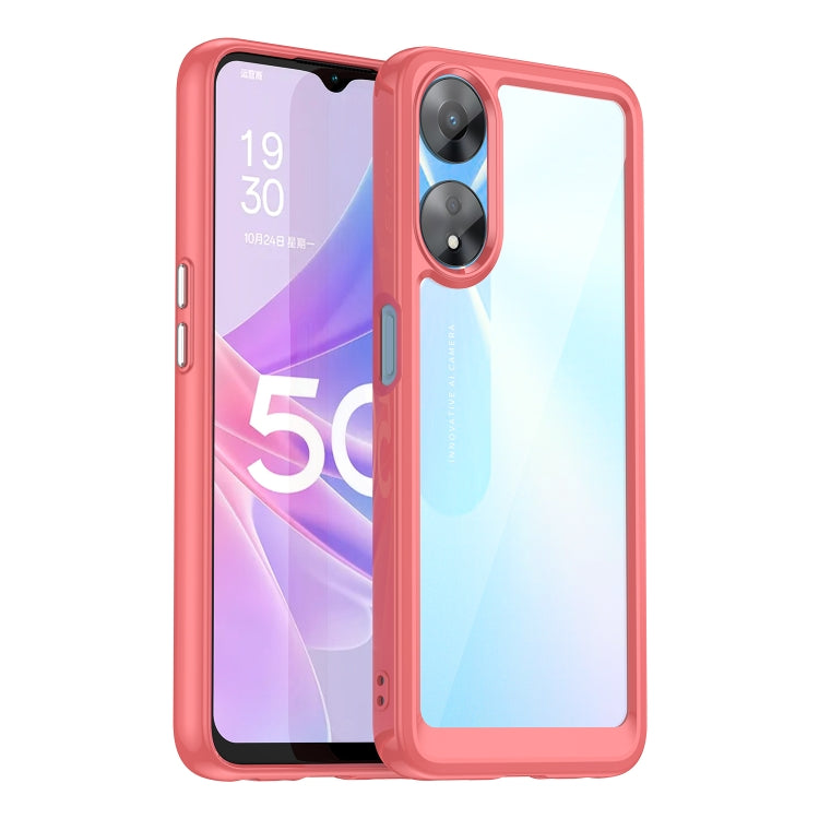 For OPPO A58 Colorful Series Acrylic + TPU Phone Case
