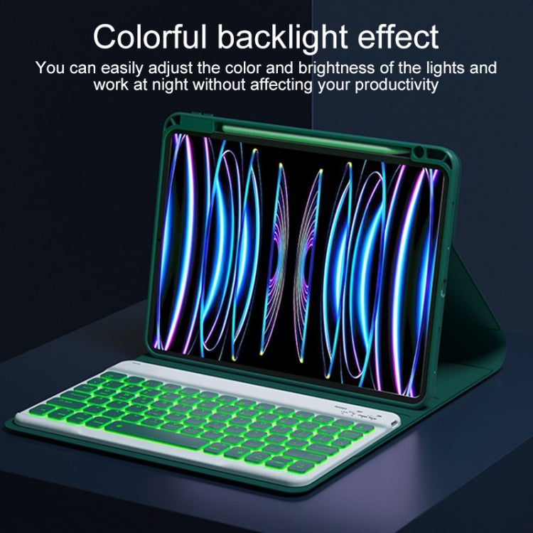 HB102D Backlight Magnetic Detachable Rotatable Bluetooth Keyboard Leather Case For iPad 10.2 2021/2020/2019