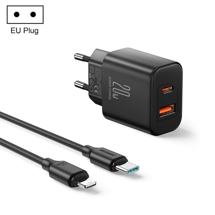J0YROOM TCF05 20W USB+USB-C/Type-C Dual Interface Fast Charger Set, Specification:EU Plug