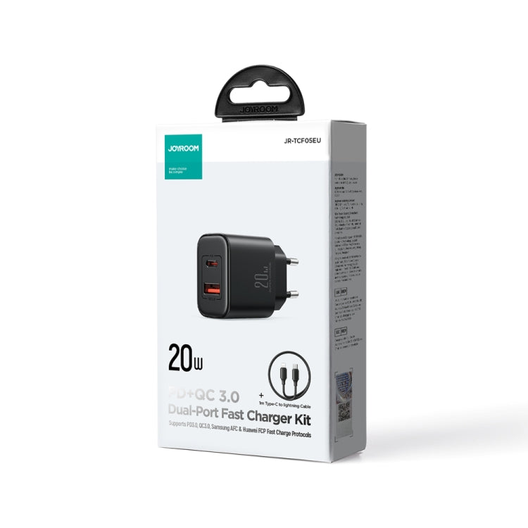 J0YROOM TCF05 20W USB+USB-C/Type-C Dual Interface Fast Charger Set, Specification:EU Plug