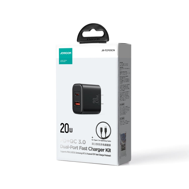 J0YROOM TCF05 20W USB+USB-C/Type-C Dual Interface Fast Charger Set, Specification:CN Plug