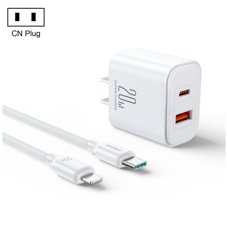 J0YROOM TCF05 20W USB+USB-C/Type-C Dual Interface Fast Charger Set, Specification:CN Plug