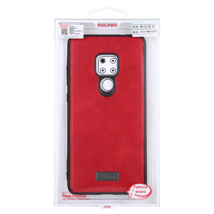 For Huawei Mate 20 SULADA Shockproof TPU + Handmade Leather Protective Case